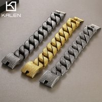 21/31mm Big Exquisite Classical Chunky Cuban Chain Bracelet - Stainless Steel 316L - KB179930-KJX