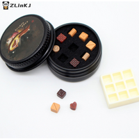 ▶Dollhouse Cream Chocolate Black Can Gift Box Iron Box Set Miniature DIY Simulation Food Toy Dollhouse Decoration Accessories