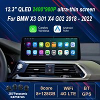 2400*1200P 12.3" ultra-thin Android 14 Car Radio Video Multimedia Player for BMW X3 G01 X4 G02 2018 - 2022 Wireless Carplay GPS