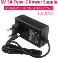 Orange Pi 5V 5A Power Supply Type-C Interface 100-240V Input EU US UK Plug for Orange Pi 5 Plus / Pro / Max / Ultra / 5 /4A RPI