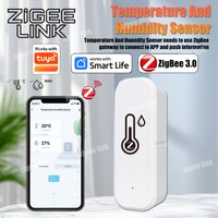 Smart Temperature Humidity Sensor Zigbee 3.0 Indoor Hygrometer Remote Monitor Support Tuya Alexa Google Home