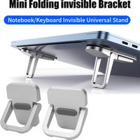 1 Pair Laptop Stand Mini Portable Laptop Riser Foldable Invisible First/Second Gear Adjustment Lightweight Laptop Stand