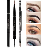 5 Color Eyebrow Pencil Double Head Automatic Rotating Waterproof Natural Makeup Long Lasting Eyebrow pen with Brow Brushes