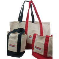 Waterproof Canvas Tote Bag Portable Shopping Bag Casual Handbag Single Shoulder Bag Double Front Pockets FBCostco Bag