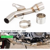For Kawasaki Z 900 Z900 Z900e 2017-2021 2020 Motorcycle Steel Eliminator Exhaust Muffler Mid Link Pipe Kit