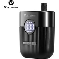AliExpress West Biking WEST BIKING 150PSI Bike Pump Mini Electric Pump Portable Digital Display Tire Inflator For Schrader/Presta Valve Bike Accessory