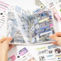 JIAMEI 20sheets Kawaii Ins Creative Font Label Small Pattern PET Die cut Stickers Book DIY Diary Scrapbook Stationery Stickers