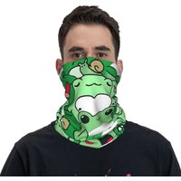 Crowded cute Frog Pattern Bandana Neck Cover Printed Magic Scarf Headband Cycling for Men Women Adult Windproof