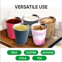 2026 New Double Wall Stainless Steel Mug 80/160ML Portable Insulated Espresso Cup Leak Proof Lightweight for Outdoor Travel