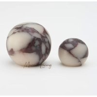 Italian Luxury Marble Drawer Ball Knob Round Real Calacatta Viola Stone Door Handle for Wardrobe Cabinet Villa Decoration