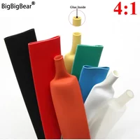 1/2/5m 4:1 Heat Shrink Tube with Glue Dual Wall Tubing Diameter 4 6 8 12 16 20 24 40 52 72mm Adhesive Data Cable Repair Sleeve