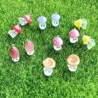 10pcs Simulation Colorful Luminous Mushroom Charms For Pendant DIY Earrings Necklace Jewelry Accessories Finding