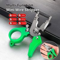 Mini Multi-Function Wire Stripper Pliers Pocket-Sized Cable Cutter Splitting Tool with Spring for Electricians Hand Tools 1PCS