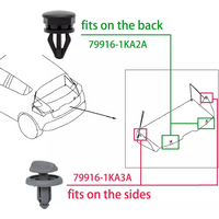 4PC Parcel Shelf Clip Hook Fastener Button For Nissan Juke F15 1.5 1.6 2010-2023 Car Trunk Shelf Fixing Clips Auto Interior Part