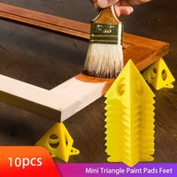 10pcs Plastic Pyramid Stands Triangle Paint Lift Pad Feet Rack Mini Cone Paint Stands For Canvas And Door Risers Support Tools