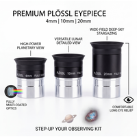 1.25" Plossl Eyepiece 4mm 10mm 20mm FMC HD Lens for Astronomical Telescope Accessories