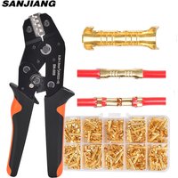 SN-58B 2.8/4.8/6.3 Spring Plug Crimping Plier Hand Tool Female Male Wire Connector Terminal Electrical Insulated Assortment Kit