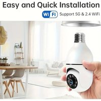 Ease Life App 1080P 2.4G E27 Light Bulb Security Camera Indoor Outdoor Wireless WiFi Camera Color Night Vision Motion Detection