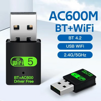 KEBIDUMEI USB WiFi Bluetooth Wireless Adapter 600Mbps Dual Band 2.4G+5GHz High-Speed Network Card 150M Receiver for PC Laptop