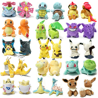 1-10 pcs Pokemon Plush Toy Pikachu Charmander Squirtle Bulbasaur Eevee Gengar Snorlax Soft Stuffed Doll Cute Plushie for Kids