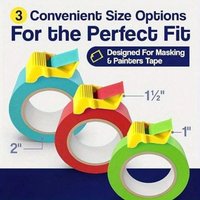 3 Piece Tape Holder Set 1 Tape Packer 1 Tape Divider 1 Small Tape Cutter Improve Work Efficiency Tape Corner Accessory for Art