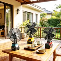 Camping Fan Outdoor Fishing Desktop Metal Strong Wind Fan For Makita For Dewalt For Milwaukee 18V Lithium Ion Battery For M18