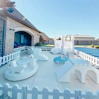 Commercial Kids White Indoor/Outdoor Play Area Soft Play Carousel Equipment 13-16ft Portable