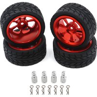 For MJX HYPER GO 14303 14302 14301 Metal Wheel Tires 1/14 Rally CNC High Strength Metal Wheels Height increasing set