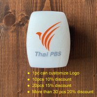 Microphone de flocage personnalisé, éponge d'impression de logo, marque de pare-brise de micro, pare-brise en mousse pour stations de télévision, téléchargements de journalistes