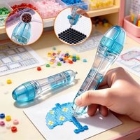2.6mm Tip Bead Placement Pen Automatic Crafts Maker Perler Hama Beads Pen Save Time Press Ergonomic Grip Bead Positioning Pen