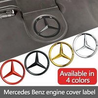 Metal Car Engine Cover Logo Decal Sticker for Mercedes-Benz AMG a C E-Class W246 W203 W204 W205 W211 W212 W213 C63 E300 W176