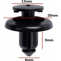 20Pcs For 8mm Hole OE: BC1D-56-145 90467-07146 Auto Bumper Retainer Fasteners Clip Plastic Car Fender Trim Panel Clips B66