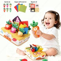Baby Tissue Cartoon Soft Box Toy Tear-resistant Pattern Pulling Carrots Stuffed Toys Non-Fading Fine Motor Skills Cloth Book