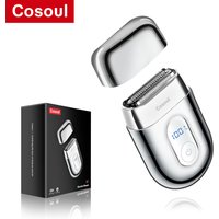 Cosoul Shaver for Men Portable Electric Shaver Small Mini Razor 3 Blades 900mAh High Capacity Battery Travel Lock Design