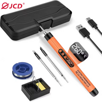 Soldador digital USB inalámbrico Temperatura ajustable 300-450 ℃ Herramienta de soldador de soldadura inteligente con batería tipo C de 10