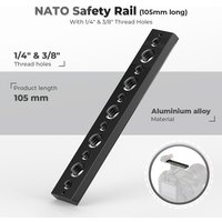 CAMVATE Standard NATO Safety Rail 105mm With 3/8"-16 Female Thumbscrew