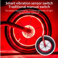 AliExpress NONE LED Bike Wheel Lights Front and Rear Hub Spoke Lights 7 Colors, 18 Modes Rechargeable Kids' Balance Bike Lights