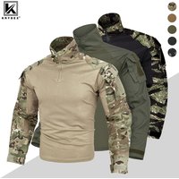 KRYDEX Combat G3 Shirt Tactical Hunting Outdoor Clothes Shirt with Elbow Pads Tiger Stripes Camo Ranger Green Gen3 Shirt