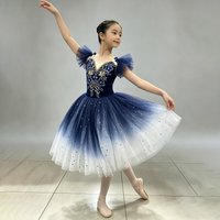Ballerina Party Dress Children Girl Dance Costumes Lace Fly Sleeve Sequin Splice Gauzy Professional Romantic Tutu Ballet Dress