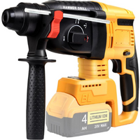 Bürstenloser Akku-Bohrhammer, passend für DW 20V Max Akku, 4 Modi SDS Plus, 2,5J Schlagenergie, 0-1000 U/min, zum Bohren und Brechen in Beton, Holz und Metall, Werkzeug ohne Akku