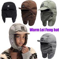 AliExpress NONE 1 Pcs 2025 Warm Lei Feng Hat Quilted Motorcycle Hat Winter Warm Cold-Proof Ear Protection Thickened Outdoor Cycling Cotton Hat