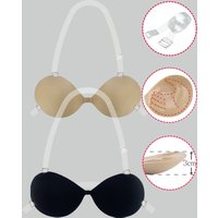 3CM Thick A to C Push Up Invisible Silicone Bra Womens Chest Stickers Self Adhesive Bra Cover Bra Pad Sexy Strapless Breast