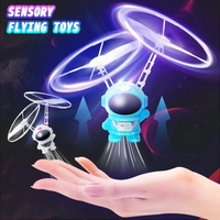 Creative Mini Astronaut Drone Cartoon Spaceman Flying Robot Toys with USB Charging Hand Control Helicopter Kid Boy Christma Gift
