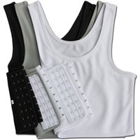 Flat Breast Binder Tomboy Lesbian Underwear Women Breathable Side Buckle Short Vest Tank Top Shaper Bustier Les FTM Chest Binder