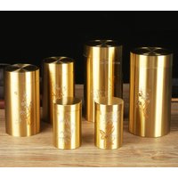 Brass Incense Powder Jar Travel Portable Plum Blossom Lotus Bamboo Chrysanthemum Storage Incense Pill Incense lore Supplies