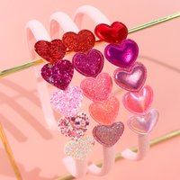 1/3pcs Glitter Heart Headbands Valentine's Day Sweet Heart Headband for Women Kids Girls Hairbands for Party Hair Accessories