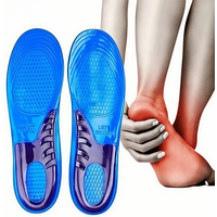 1Pair Silicone Insoles for Shoes Orthotic Arch Support Insole Soft Shoe Inserts Sport Anti-slip Template for Man Women Shoe Sole