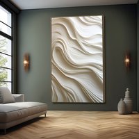 Abstract 3D Textured Canvas Painting 3D Vision Wall Art Minimalism Geometry Poster Print Office Living Room Modern Home Decor