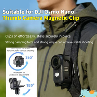 Suitable for DJI Osmo Nano magnetic clip 360 degree horizontal and vertical camera brim clip head-mounted shooting accessories