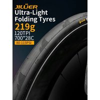 AliExpress NONE 1 Pair JILUER Road Bicycle Tire 700X28C Foldable Tyres 120TPI Puncture Protection Black Bike Tire for Gravel /Folding Bike Tire